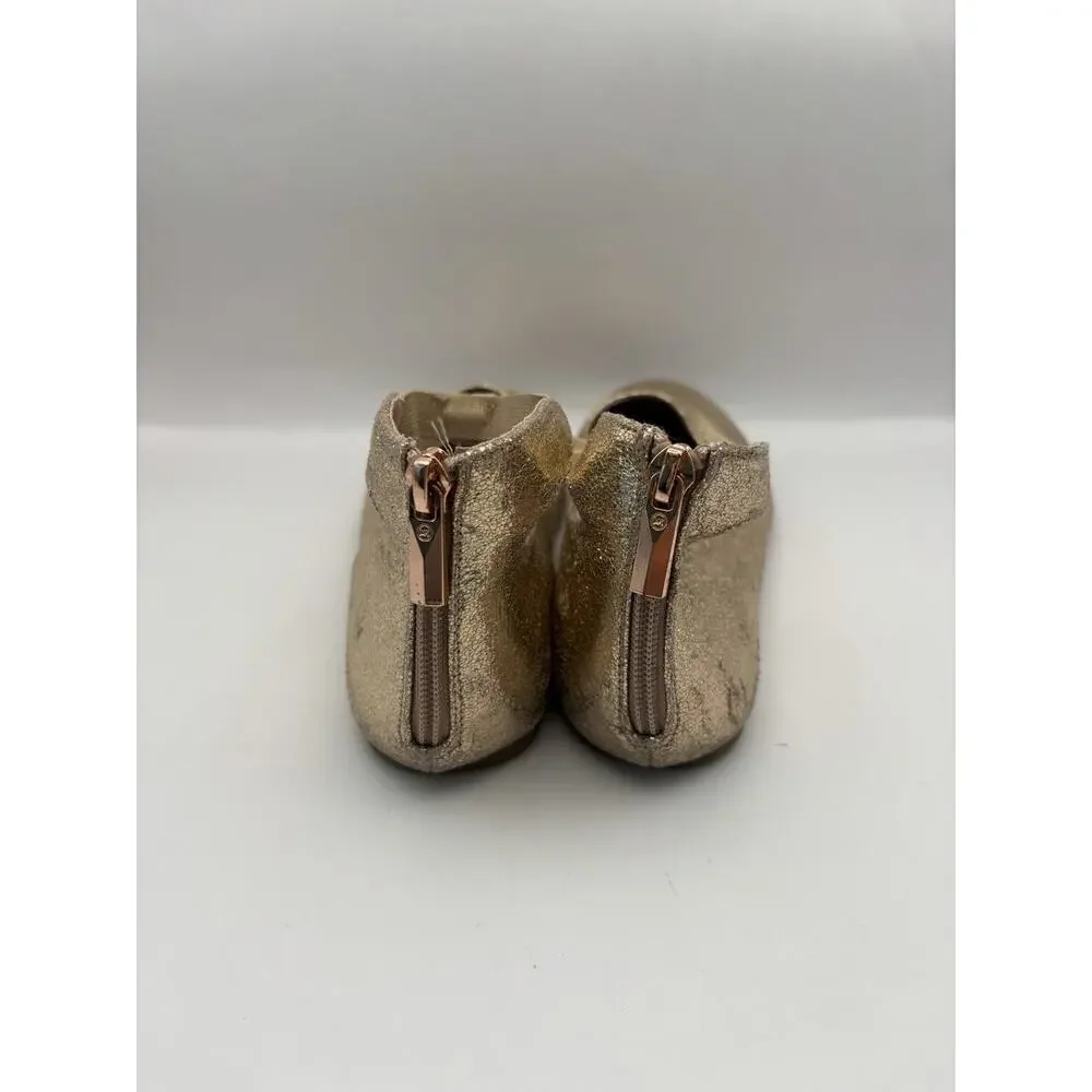 Michael Kors Kenyah Kay Rose Gold Ballet Flats Girls Size 5
